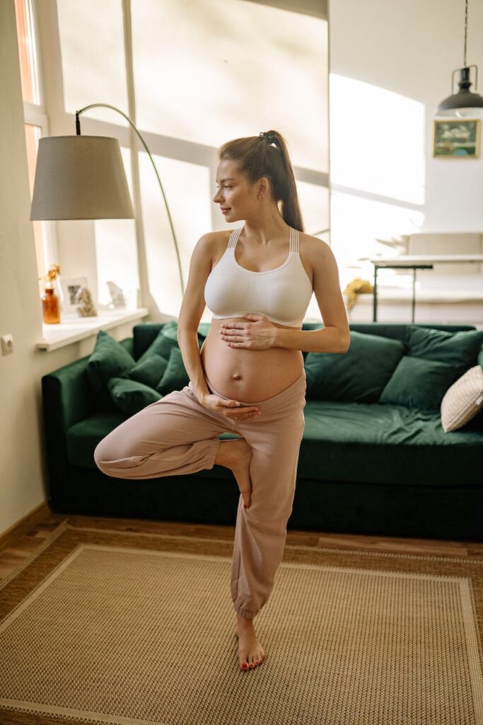 pregnant woman doing excercise